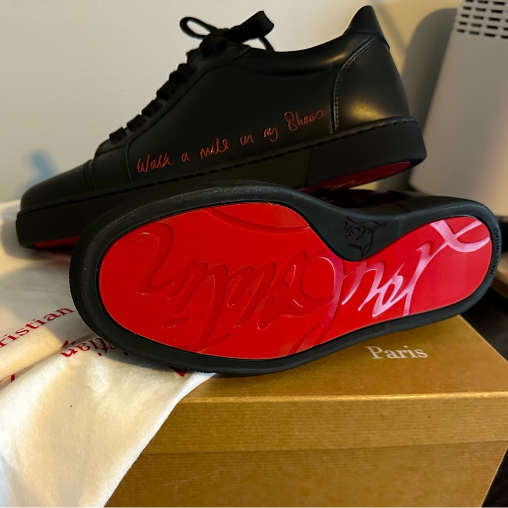NWT and dust bags Christian Louboutin Viera Black Sneakers Size 36